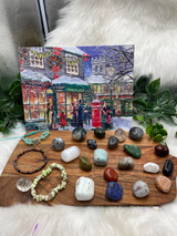 Original Crystal Advent Calendar 2.0 – 24 Tumbled Crystals & Bracelets