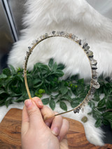 Black Tourmaline in Quartz Headband – Protection, Clarity & Energy Alignment