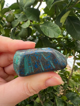 XL hand-cut Shattuckite tumbled stones, known for supporting truth, intuition and clear communication.