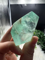 Discover a unique green Fluorite freeform with beautiful natural inclusions. A striking collector’s crystal associated with clarity, focus and balance.