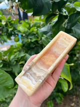 Orange Calcite Carved Incense burner - Energetic Balance