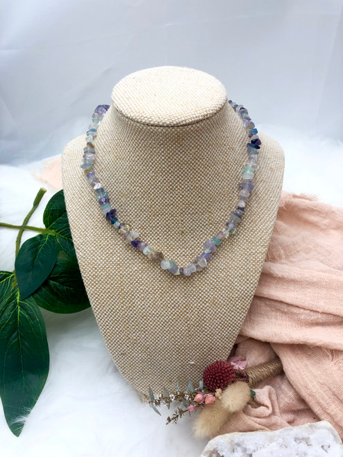 Fluorite chip necklace