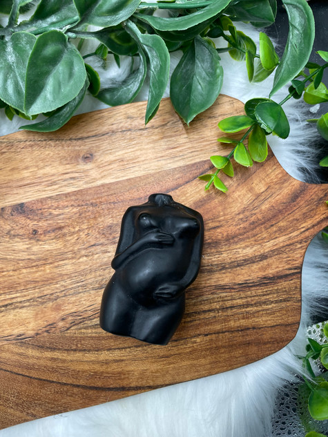 Obsidian Pregnant Goddess Carving – Protection, Healing & Transformation Obsidian Pregnant Goddess Carving – Protection, Healing & Transformation