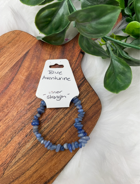 Blue Aventurine is believed to support inner calm, focus and personal strength.