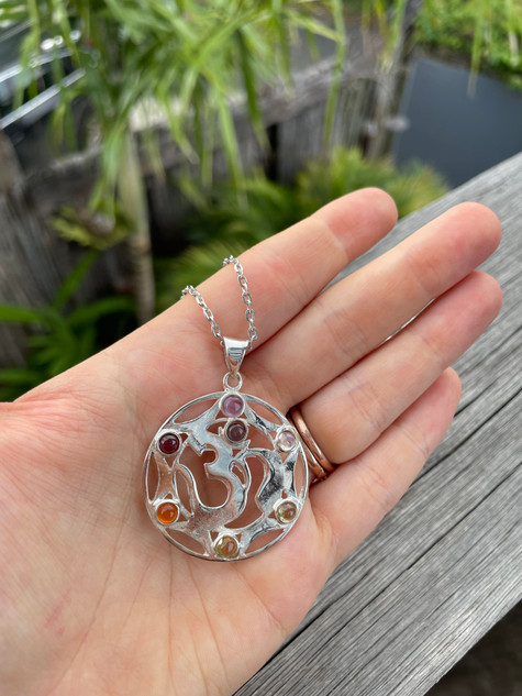 Round 7 Chakra Om Necklace.