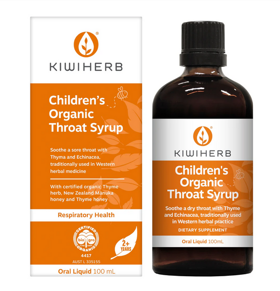 Organic childrens throat syrup