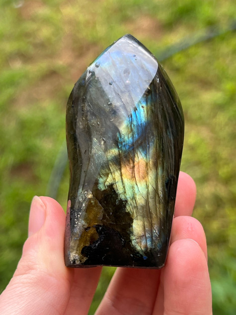 Labradorite Flame for protection, intuition and transformation. A magical crystal piece to support energetic shielding, inner wisdom and spiritual connection.