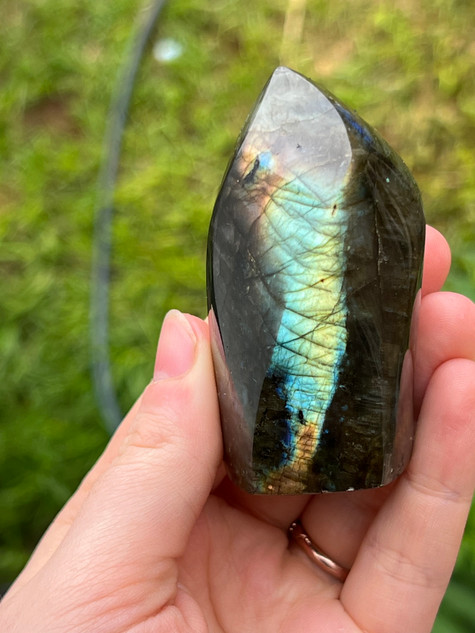 Labradorite Flame for protection, intuition and transformation. A magical crystal piece to support energetic shielding, inner wisdom and spiritual connection.