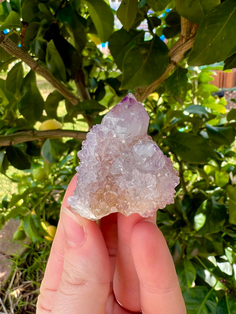 Shop Spirit Quartz clusters, a sparkling crystal for harmony, spiritual growth and uplifted energy. Beautiful for meditation, display and sacred spaces.