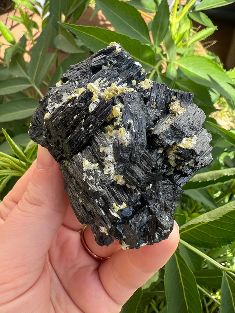 Raw Schorl Black Tourmaline cluster for protection, grounding and energetic cleansing. A powerful crystal for boundaries, space clearing and steady calm.