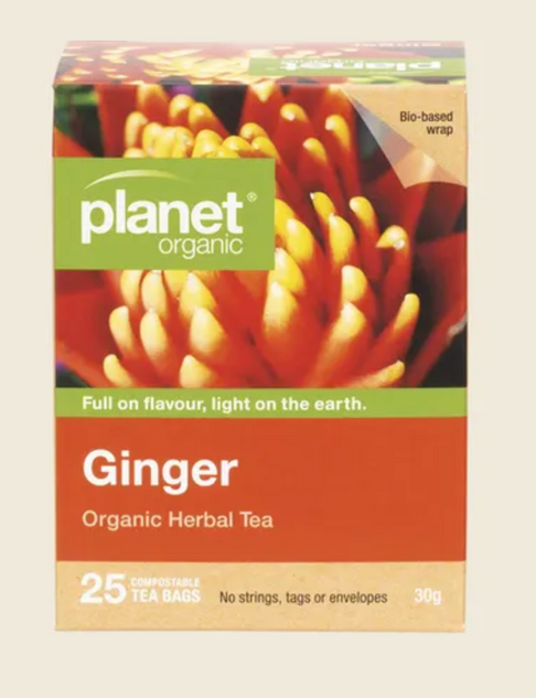 Enjoy the powerful warming qualities of certified organic ginger, balanced with refreshing certified organic lemongrass. A delightful organic ginger tea.