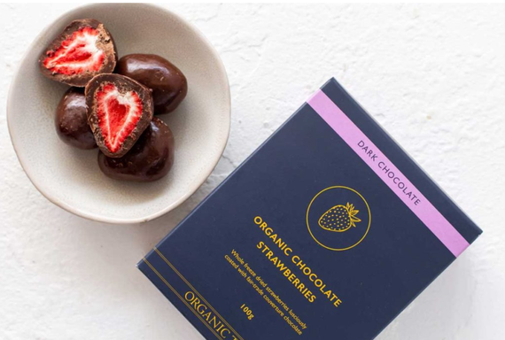 Organic Dark Chocolate Strawberries