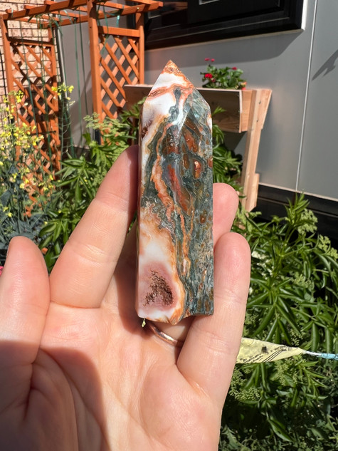 Red Moss Agate tower no.2