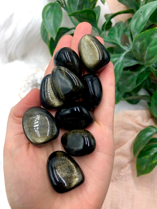 黒金 ブラックゴールデンオブシディアン Gold Sheen Obsidian Gold Sheen Obsidian