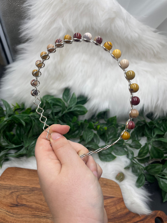 Mookaite Bead Headband – Earth Connection, Confidence & Life Flow