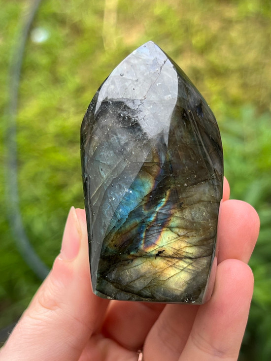 Labradorite Flame for protection, intuition and transformation. A magical crystal piece to support energetic shielding, inner wisdom and spiritual connection.