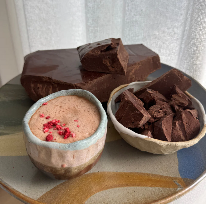 Ceremonial-grade cacao pieces sourced from organic farms, delivering the rich, complex flavours traditionally used in cacao ceremonies.