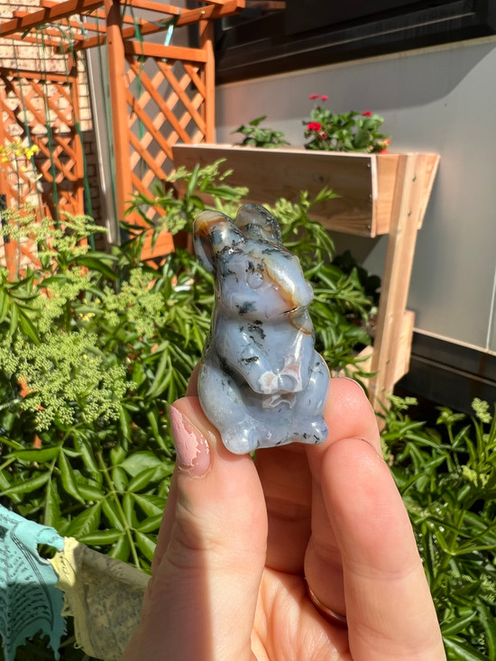 Moss Agate Bunny - 1