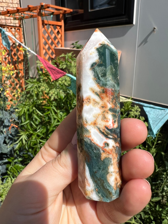 Red Moss Agate tower no.3