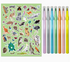 Australian animals colouring set