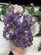 Amethyst with Cubic Calcite Cluster