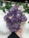 Amethyst with Cubic Calcite Cluster