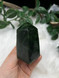 Nephrite Jade Obelisk for love, emotional balance and abundance. A heart chakra crystal tower for calm, harmony, good fortune and sacred spaces.