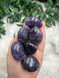 Large Dark Amethyst Tumbled Stone with deep purple tones. A calming crystal for peace, protection, sleep, intuition, meditation and emotional balance.