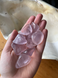 A-Grade Rose Quartz Tumbled Stone with soft translucent pink tones. A crystal for self-love, heart healing, emotional comfort, compassion and unconditional love.