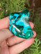 Polished Malachite and Chrysocolla freeform