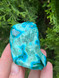 Polished Malachite and Chrysocolla freeform