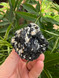 Raw Schorl Black Tourmaline cluster for protection, grounding and energetic cleansing. A powerful crystal for boundaries, space clearing and steady calm.