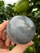Grey Agate Sphere with calming, protective energy. A soothing crystal for balance, courage, emotional strength, self-confidence and peaceful grounding.