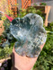 Moss Agate "flow" Carved Bowl no.2