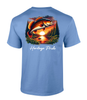 Heritage Pride Mens Tree Fishing Scenery With Bass Fish Short Sleeve T-Shirt