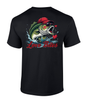 Heritage Pride Men's Funny Valentine's Day Bass Fishing Love Bites Short Sleeve T-Shirt