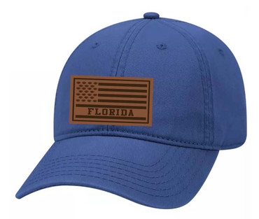 Florida College Football Leather Patch Dad Hat, Blue