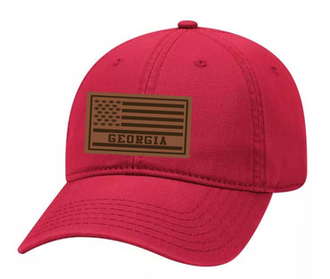 Georgia College Football Leather Patch Dad Hat
