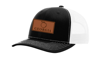 Georgia Peach Leather Patch Trucker