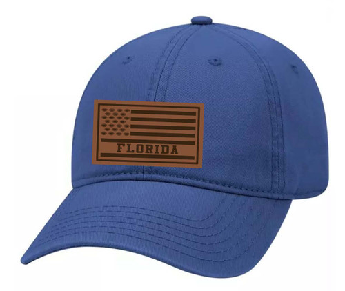 Florida College Football Leather Patch Dad Hat, Blue