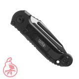 LUDT Gen III T/E Automatic Knife Black Aluminum (3.5" Black Serr)