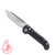 LUDT Gen III T/E Automatic Knife Black Aluminum (3.5" Apoc Full Serr)