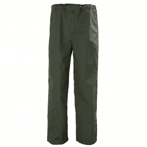 HELLY HANSEN RAIN PANTS POLYESTER/PVC  GREEN