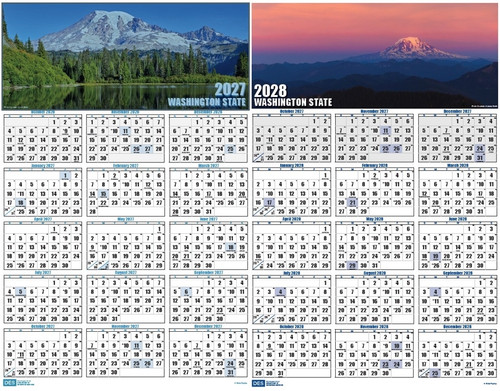 2027/2028 CUBICLE CALENDAR  11"X 17"