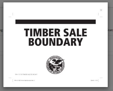 TIMBER SALE BOUNDARY TYVEK 200/PG