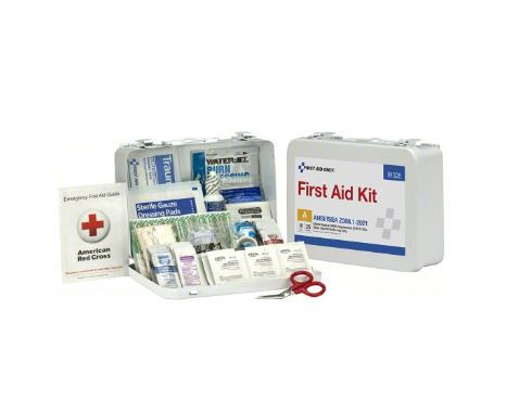 FIRST AID ONLY Fist Aid Kit: Gen Purpose/Industrial/Workplace, 25 People Served per Kit, Metal