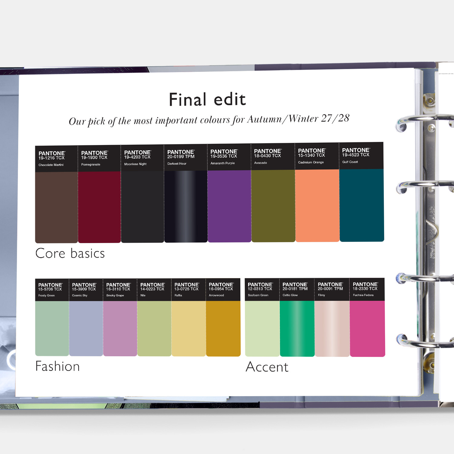 PANTONE® APAC | PANTONEVIEW Colour Planner Autumn / Winter 2027 / 2028