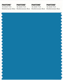 藍 PANTONE® APAC | Pantone 18-4334 TCX Mediterranian Blue