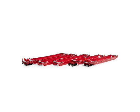 Athearn 98934 HO Maxi-III Well Car Northwest Container #1016 5 Pack Athearn 98934 HO Maxi-III Well Car Northwest Container #1016 5 Pack