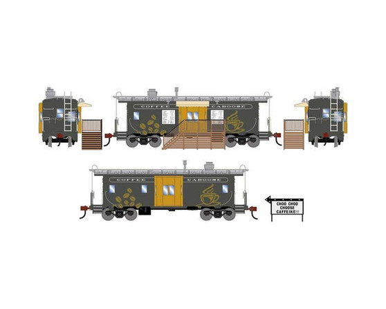 Athearn ATH-2263 HO Bay Window Concession Caboose, Coffee Caboose